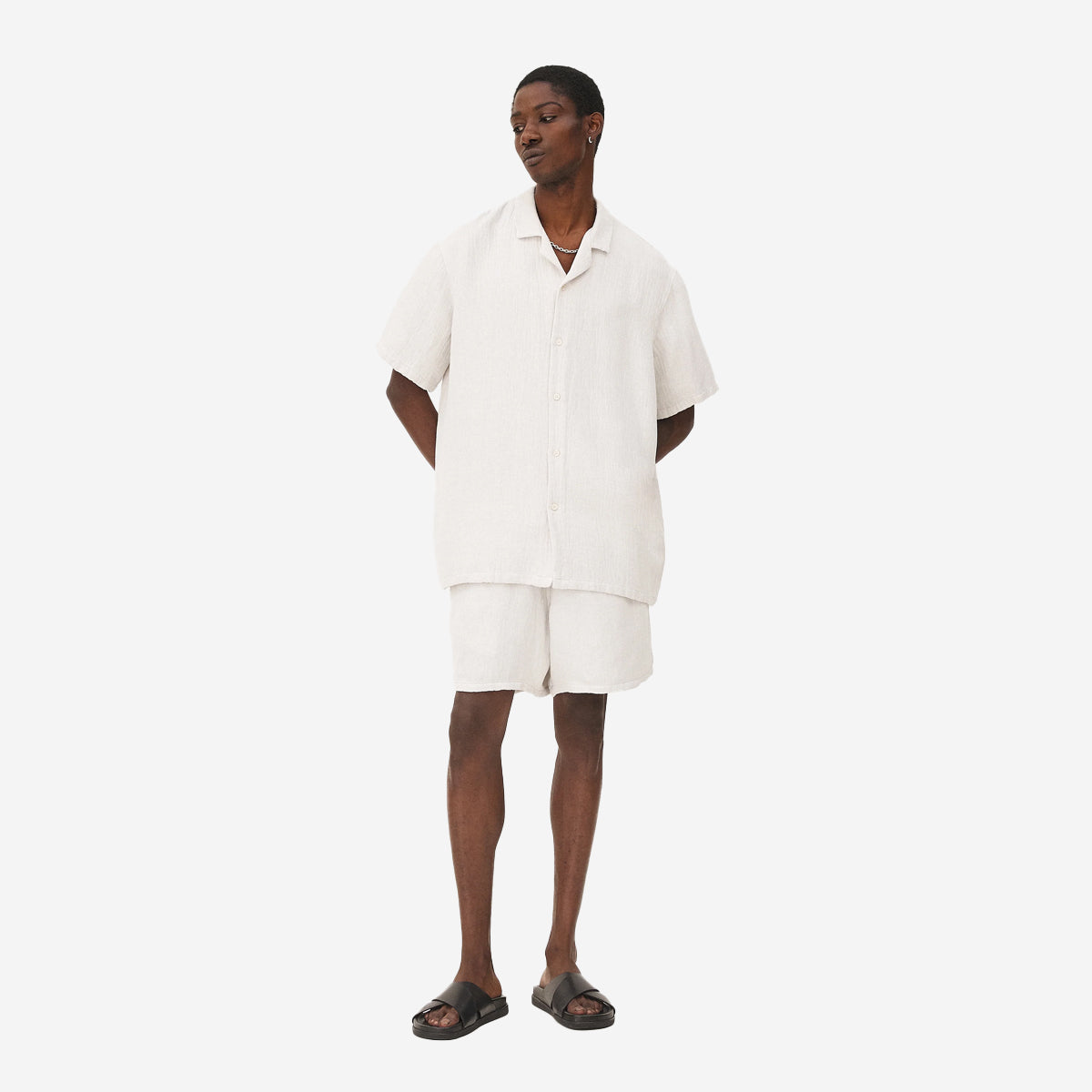 Orléans Linen Twill Vacation Shirt - Light Grey