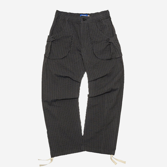 Osage Seersucker Cargo Pants - Night Maroon
