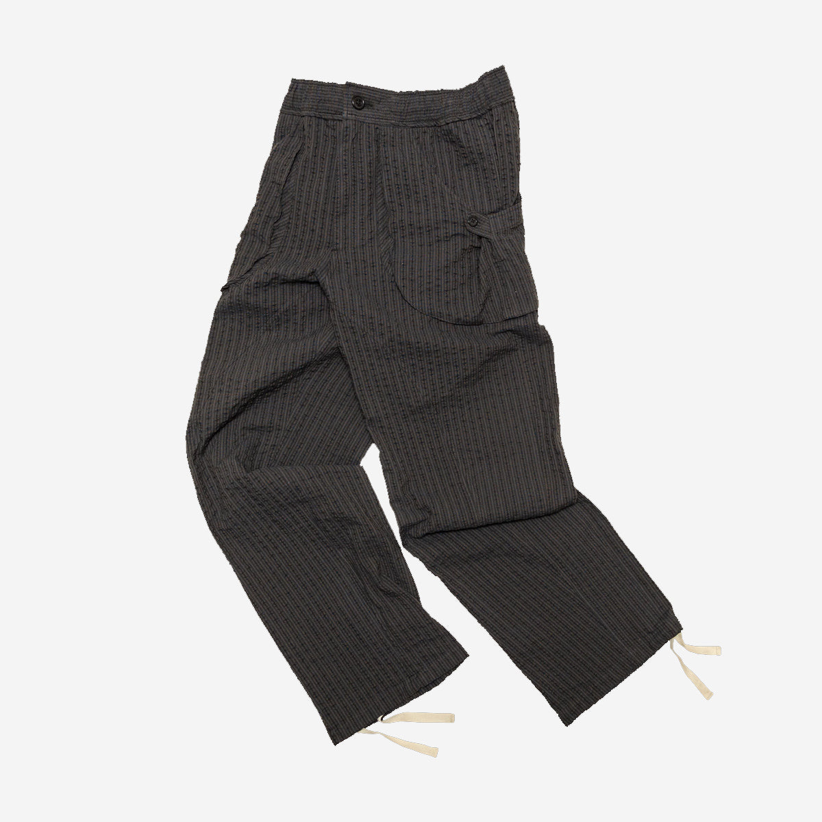 Osage Seersucker Cargo Pants - Night Maroon