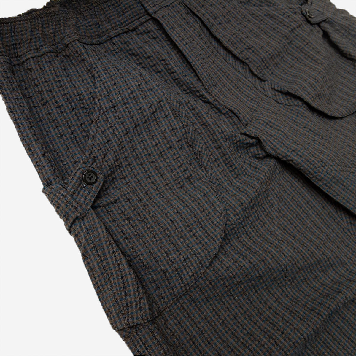 Osage Seersucker Cargo Pants - Night Maroon