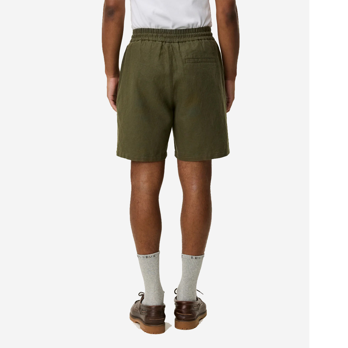 Otto Linen Easy Shorts - Olive Night