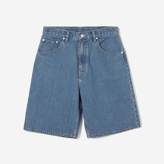 Oversized Denim Shorts - Bleach Blue