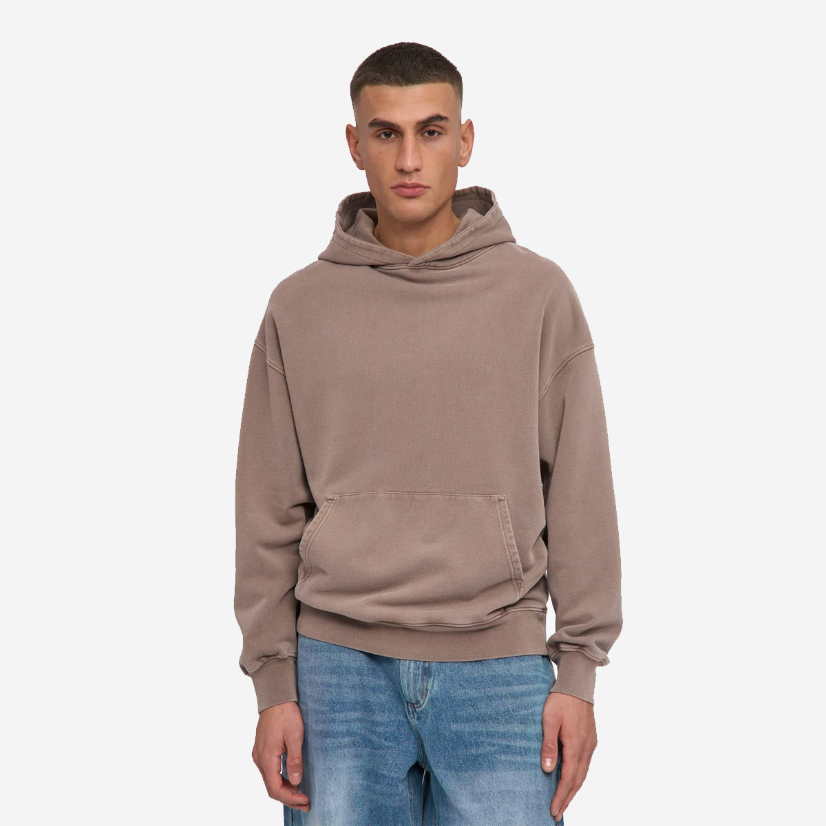Organic Oversized Hoodie - Faded Khaki