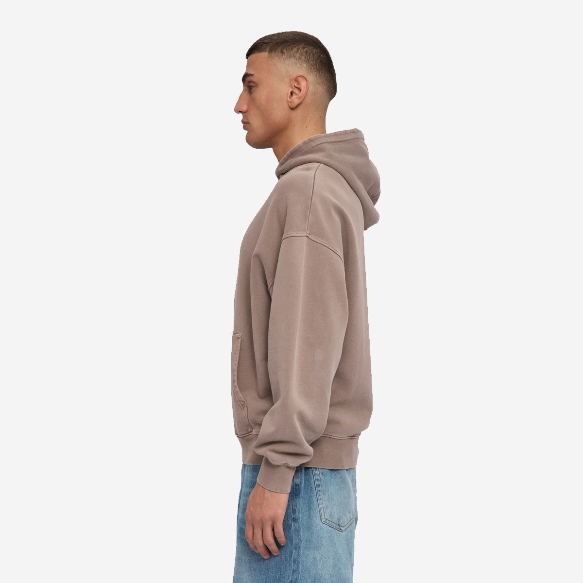 Organic Oversized Hoodie - Faded Khaki
