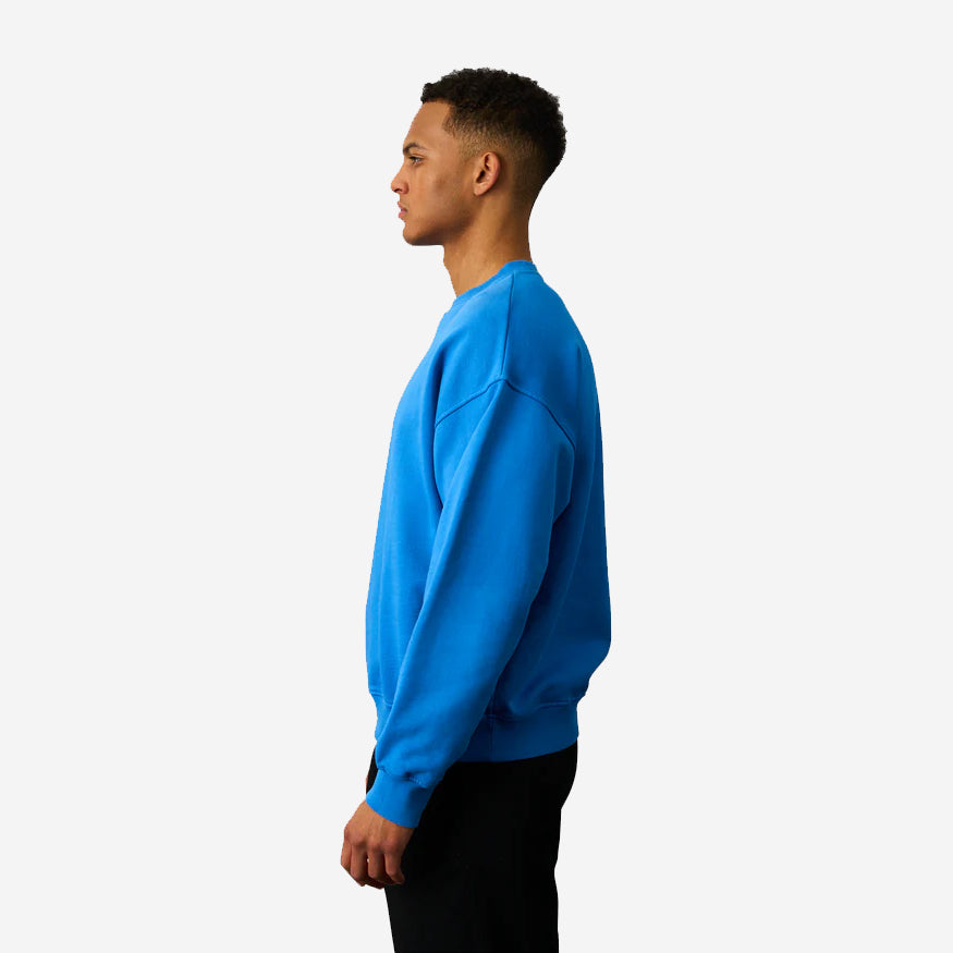 Organic Oversized Crew Sweatshirt - Navy Blue