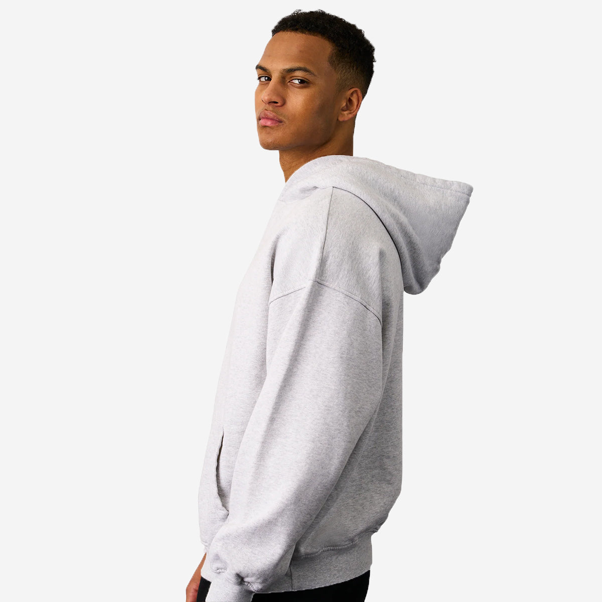 Organic Oversized Hoodie - Faded Black