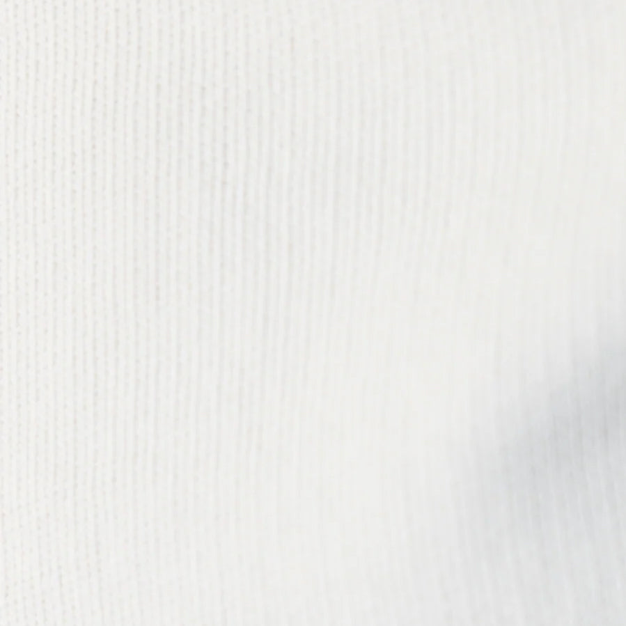 Oversized L/S Sweat Polo - Bone White