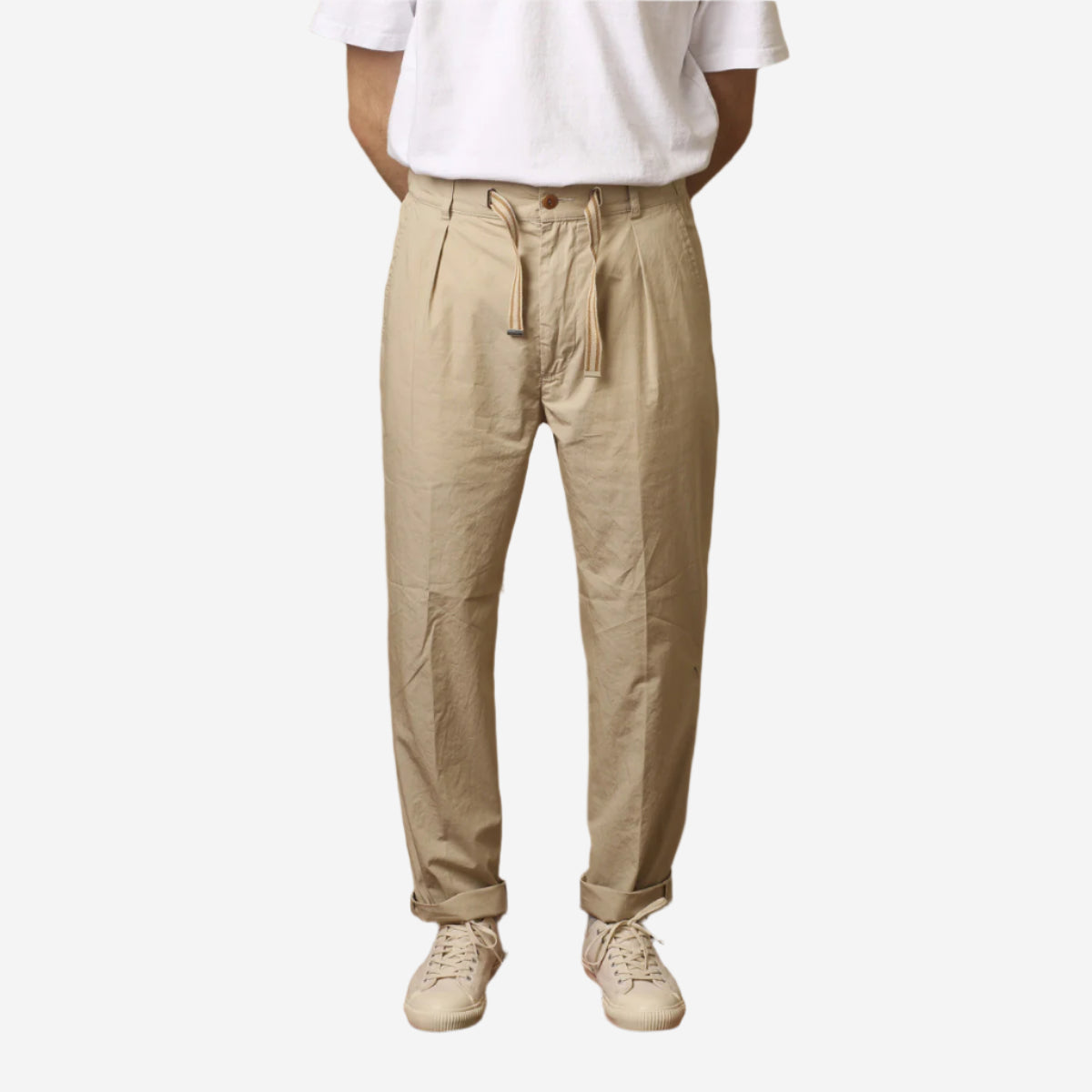 Oxnard One Pleat Poplin Easy Pant - Sand