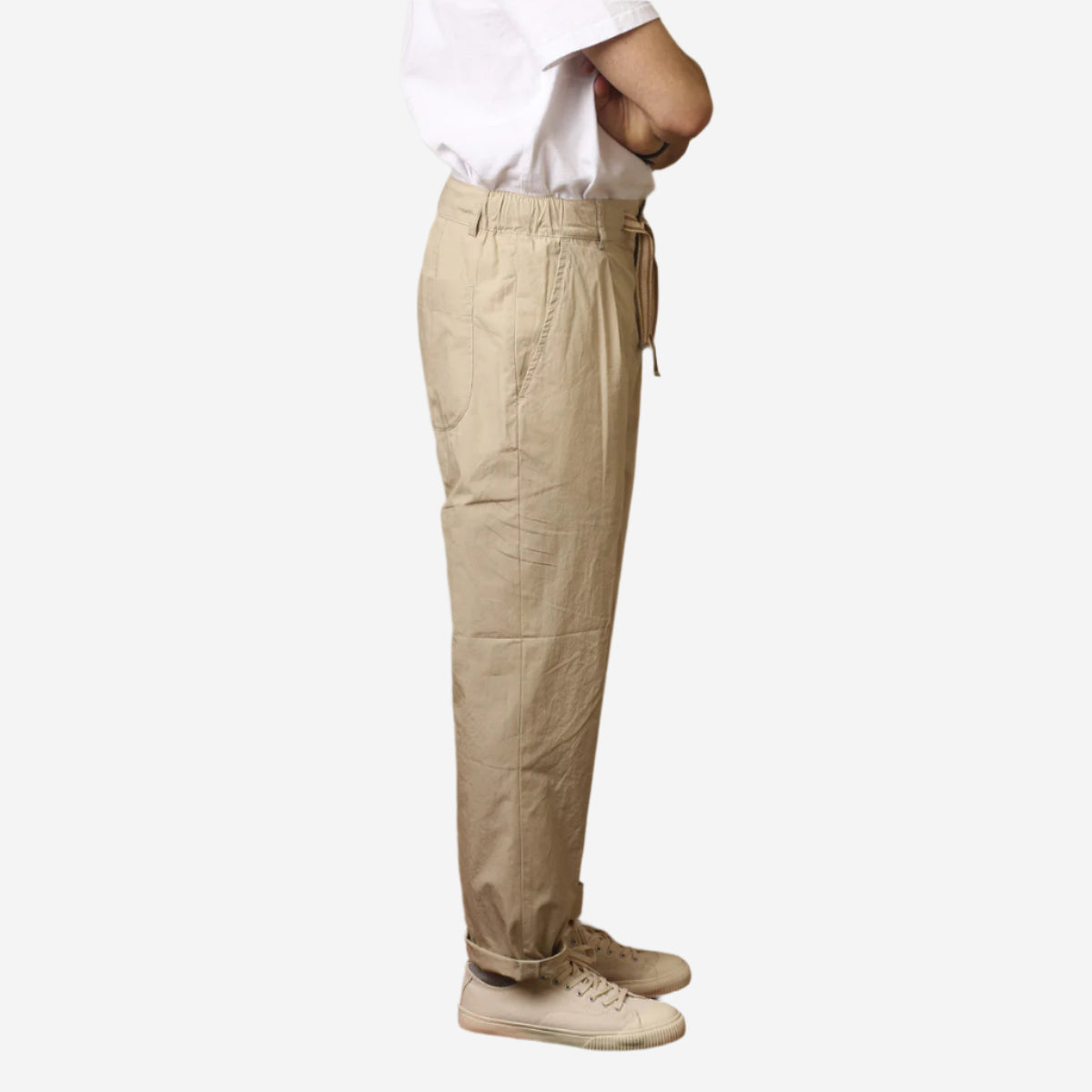 Oxnard One Pleat Poplin Easy Pant - Sand