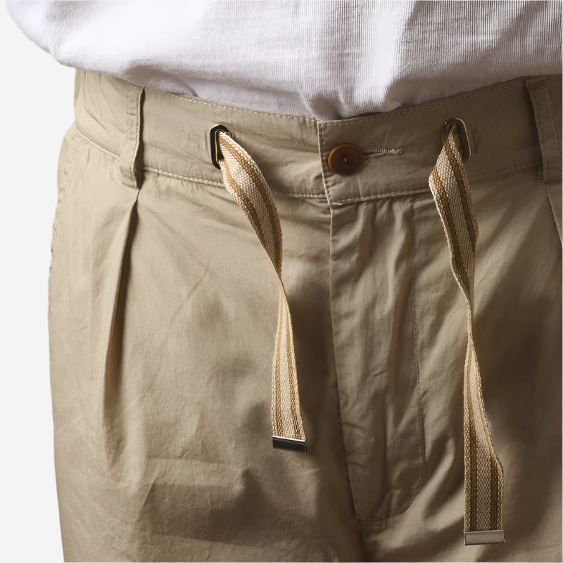 Oxnard One Pleat Poplin Easy Pant - Sand