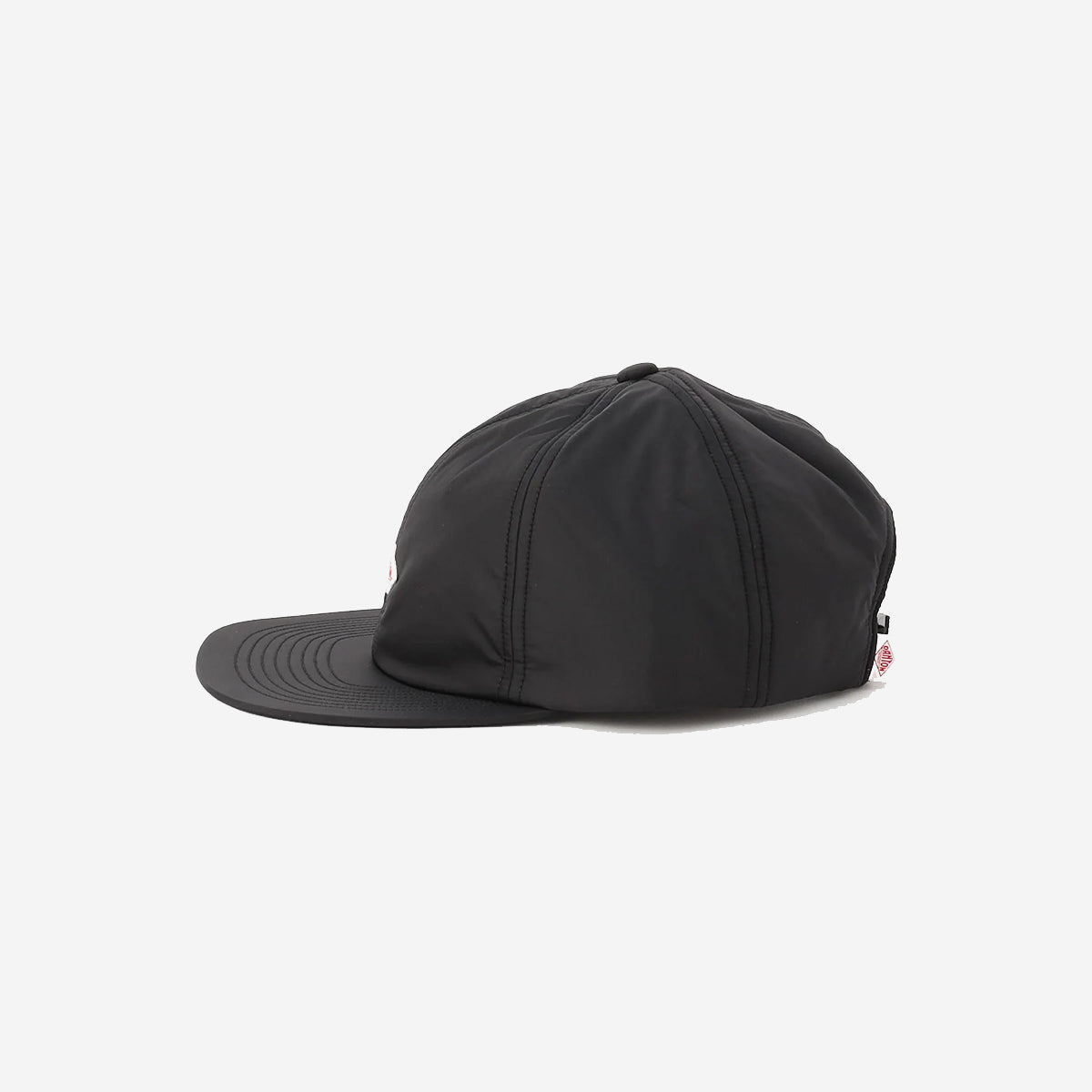 6-Panel Nylon Taffeta Insulated Cap - Black