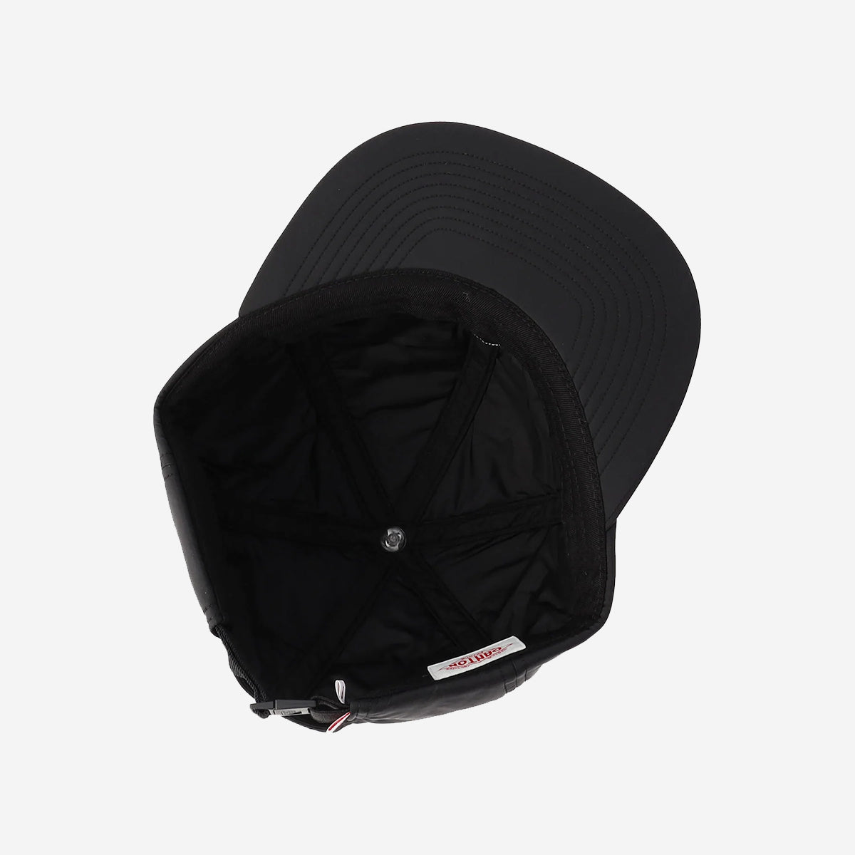 6-Panel Nylon Taffeta Insulated Cap - Black