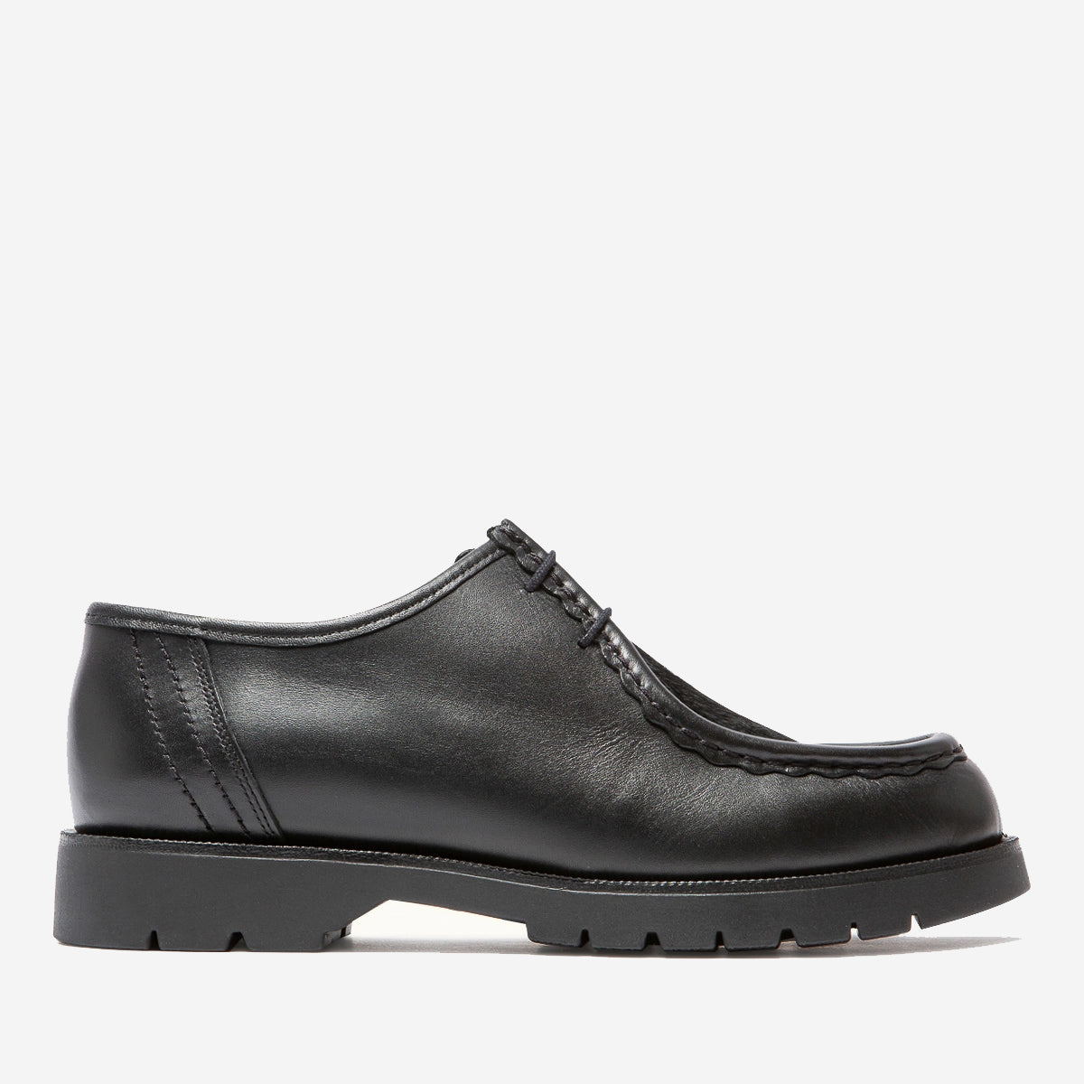 Padrini Leather Tyrolean Shoes - Black