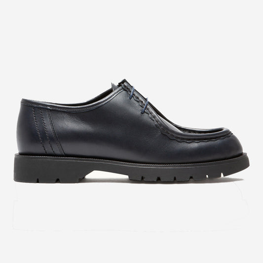 Padror Leather Tyrolean Shoes - Dark Navy