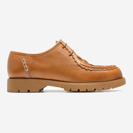 Padror Oak TR Leather Tyrolean Shoes - Cognac Weave