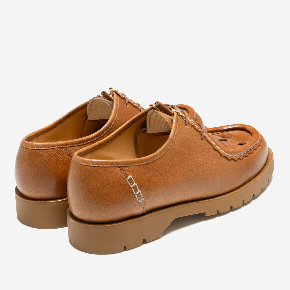 Padror Oak TR Leather Tyrolean Shoes - Cognac Weave