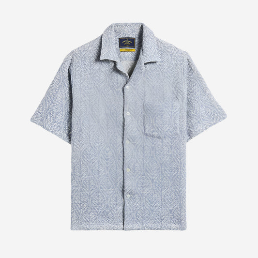 Pascal Jacquard S/S Vacation Shirt - Blue