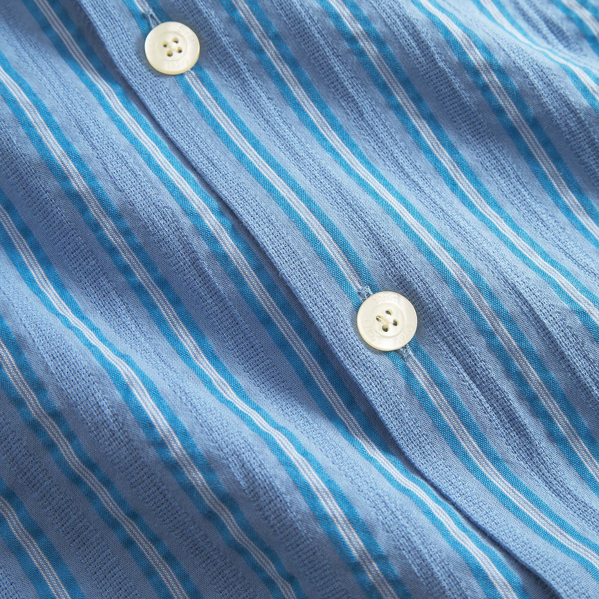 Peer Jacquard Vacation S/S Shirt - Blue