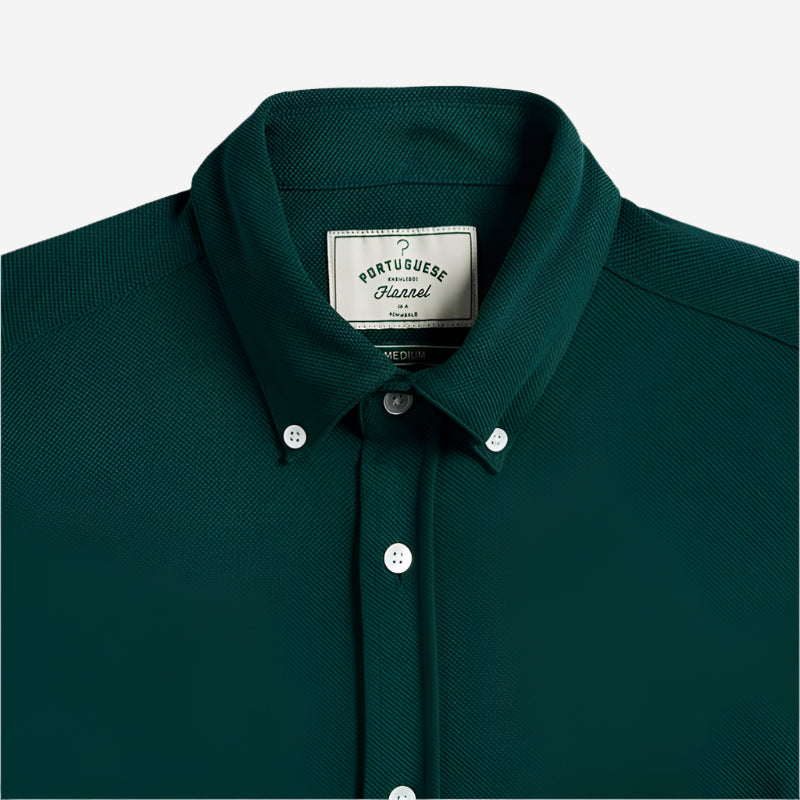 Polo L/S B/D Pique Shirt - Green