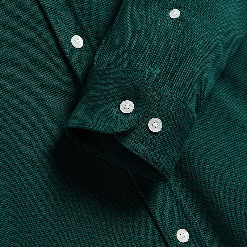 Polo L/S B/D Pique Shirt - Green