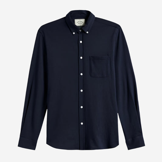 Polo L/S B/D Pique Shirt - Navy