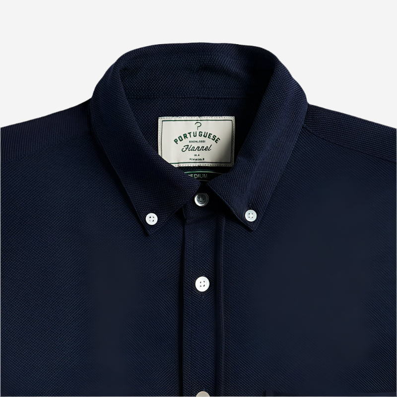 Polo L/S B/D Pique Shirt - Navy