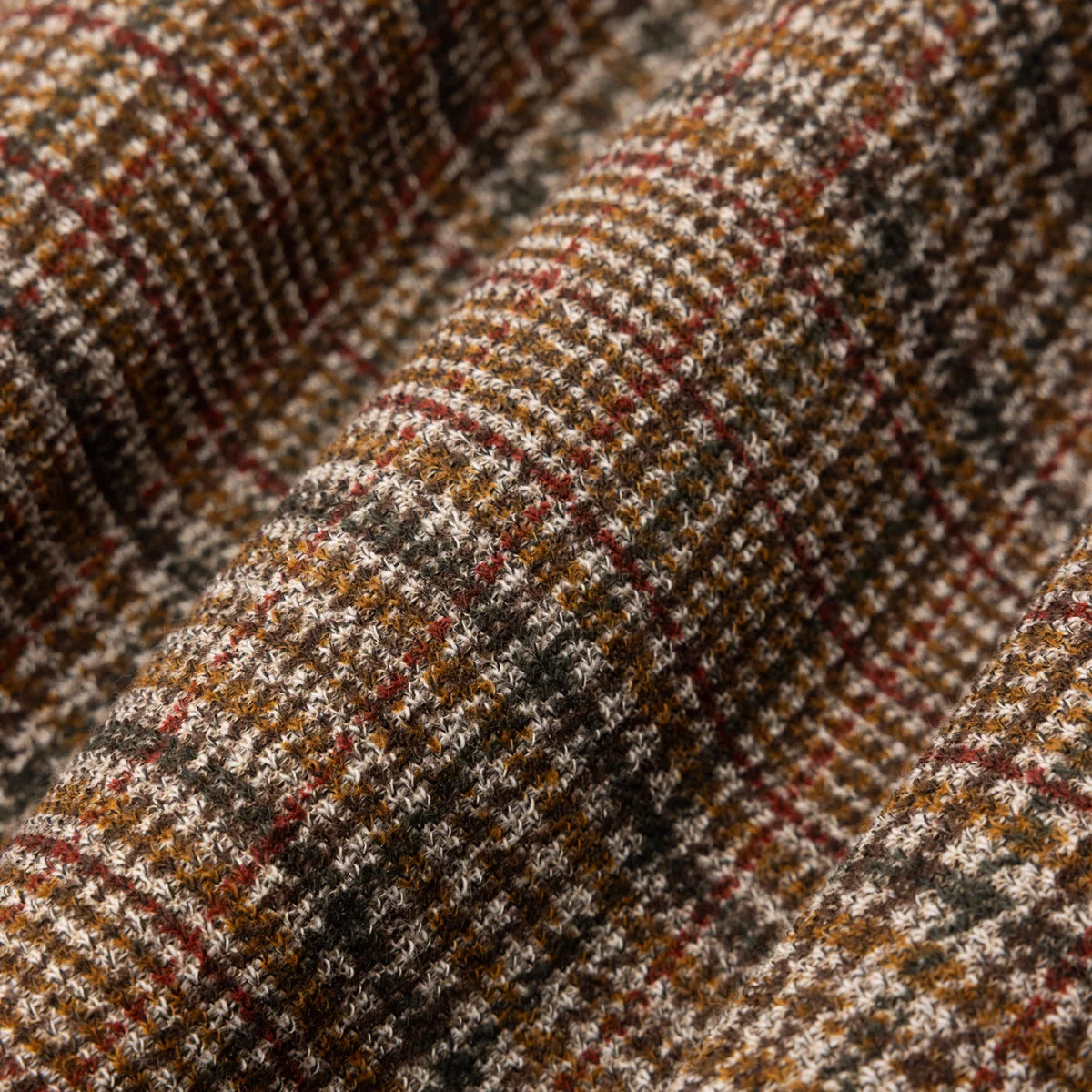 Portree Printed Check Jersey Overshirt - Peat