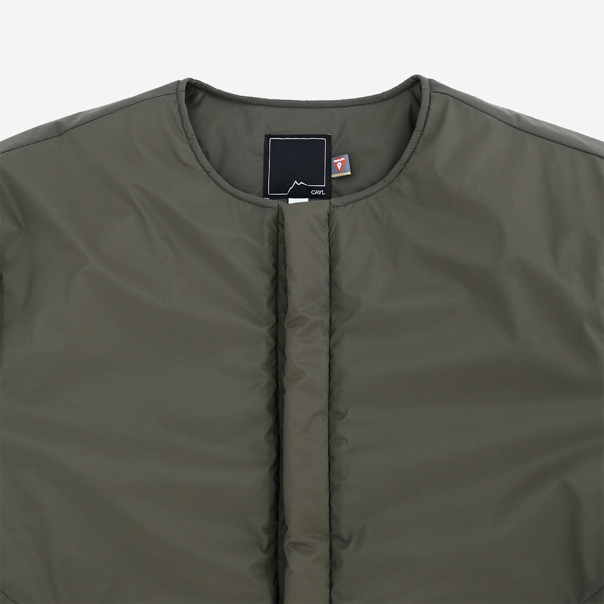Pertex Primaloft Collarless Jacket - Khaki Olive