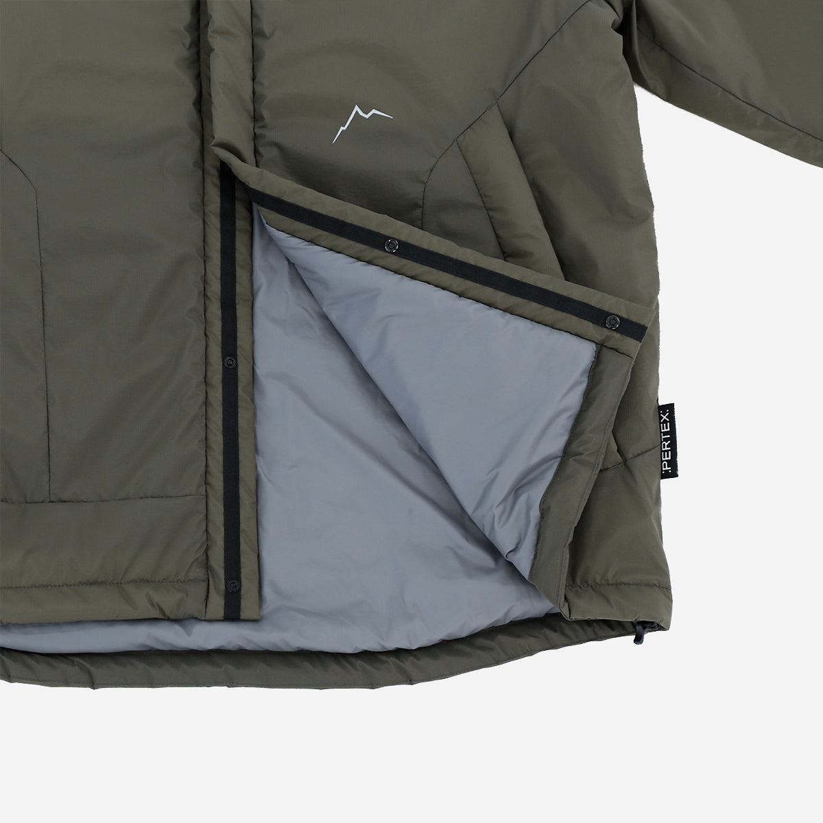 Pertex Primaloft Collarless Jacket - Khaki Olive