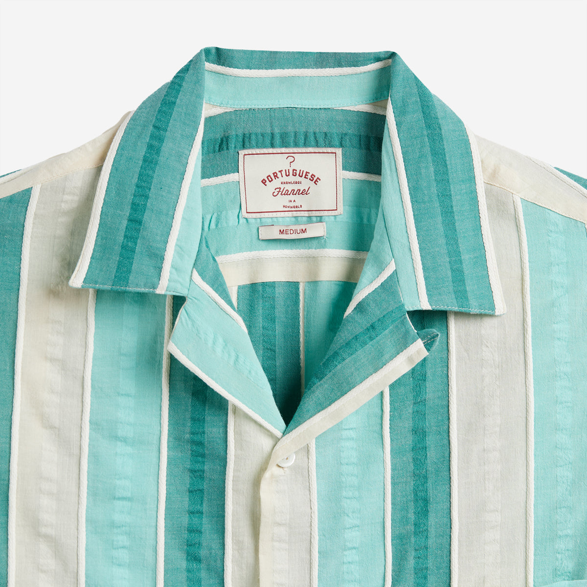 Punta Jacquard S/S Vacation Shirt - Green Stripe