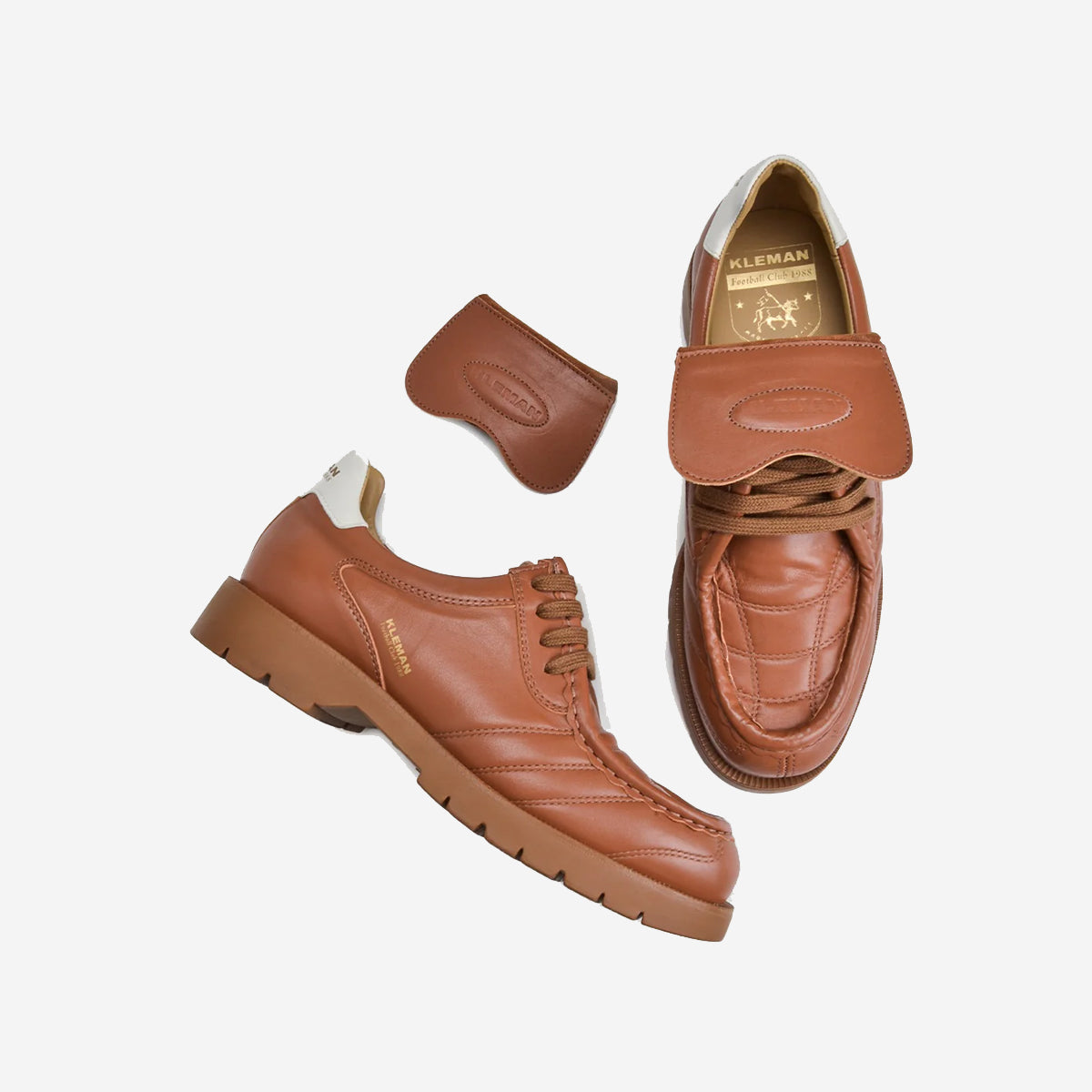 Padror FC Leather Football Tyrolean Boots - Cognac