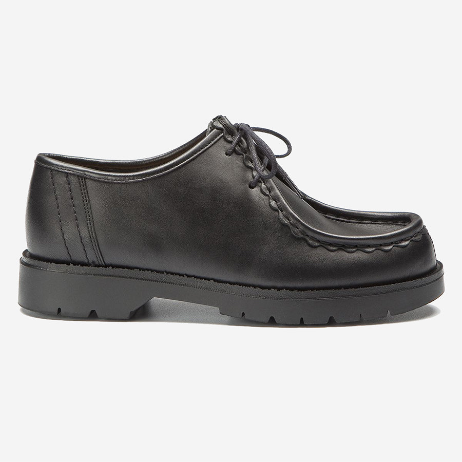 Padror Leather Tyrolean Shoes - Black