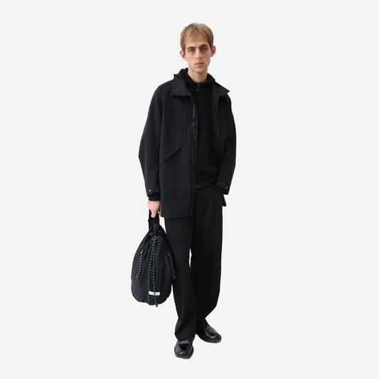 Mid-Length Parka Jacket - Black