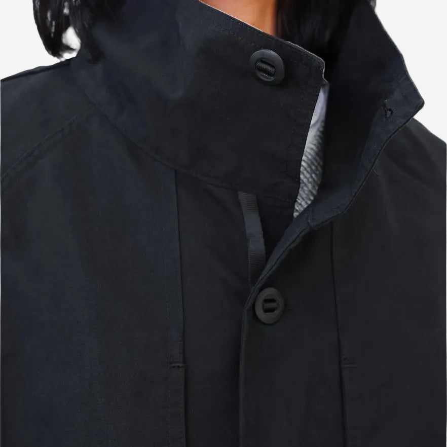 Mid-Length Parka Jacket - Black