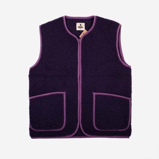 Pepitco Wool Vest - Plum