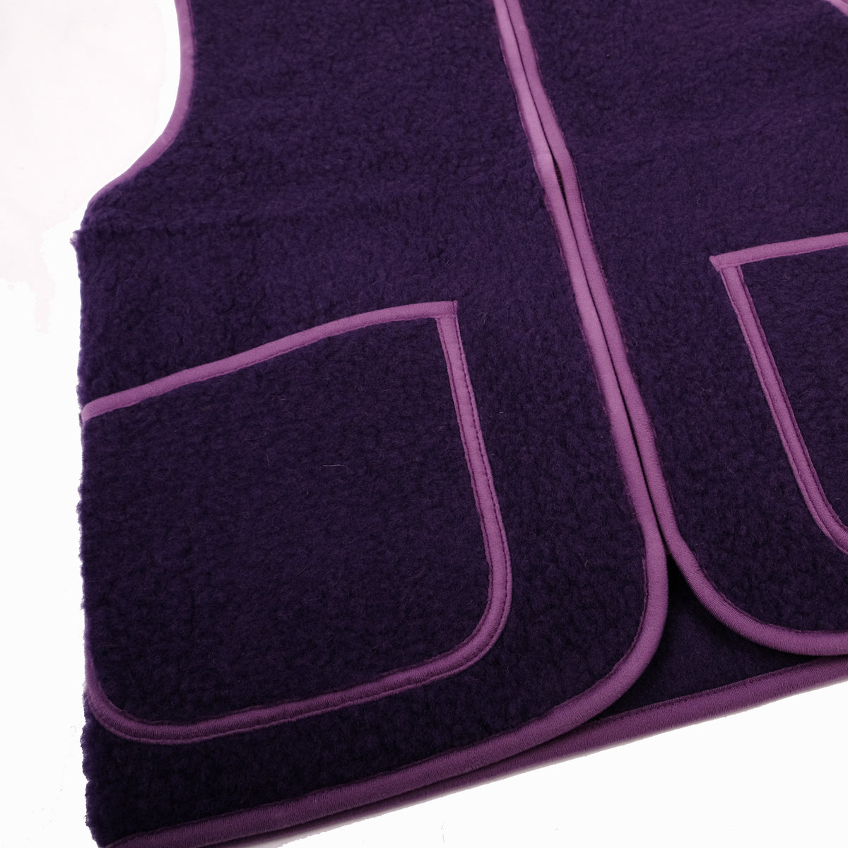 Pepitco Wool Vest - Plum