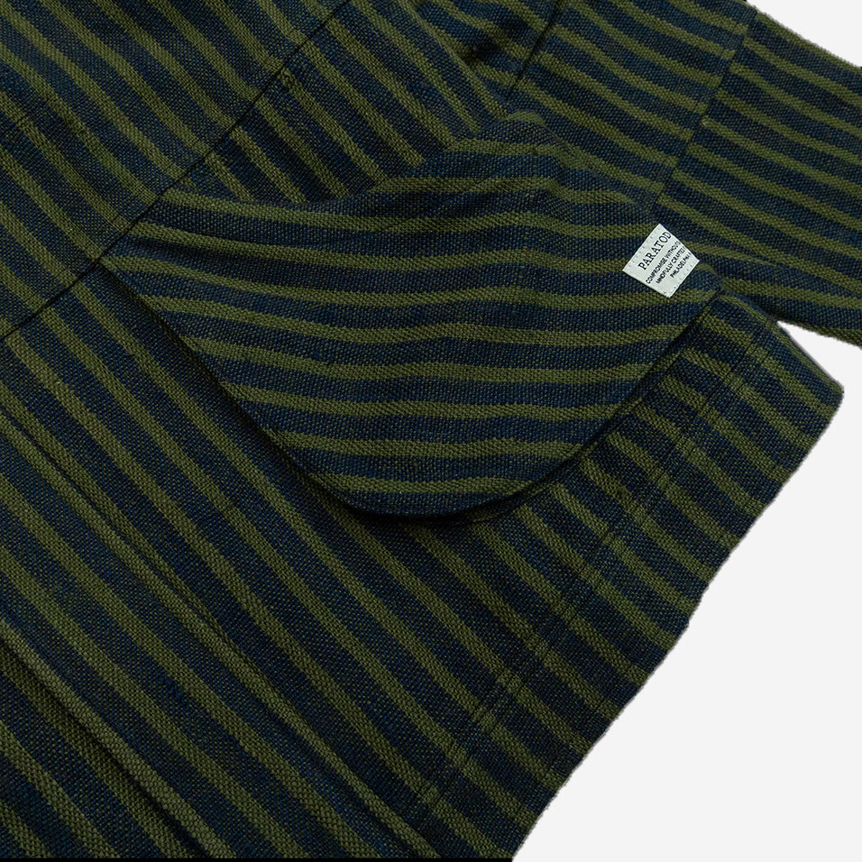 Pine Blouson Khadi Jacket - Navy/Olive Stripe