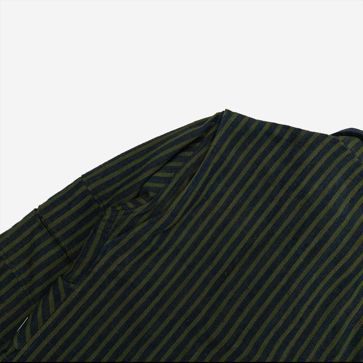 Pine Blouson Khadi Jacket - Navy/Olive Stripe