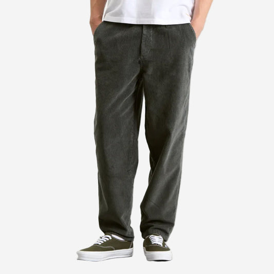 Pleated Corduroy Relaxed Trousers - Chimera Grey