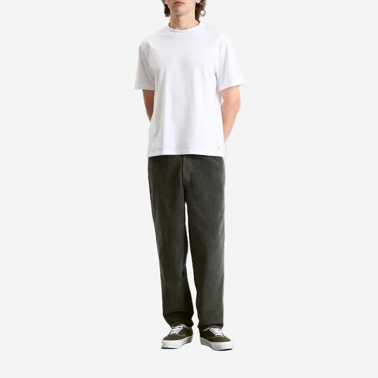 Pleated Corduroy Relaxed Trousers - Chimera Grey