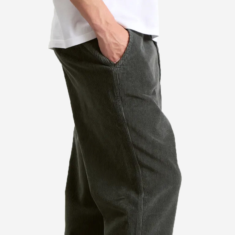 Pleated Corduroy Relaxed Trousers - Chimera Grey