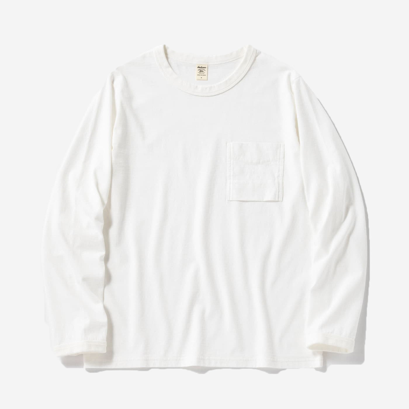 Long-Sleeve Pocket T-Shirt - White