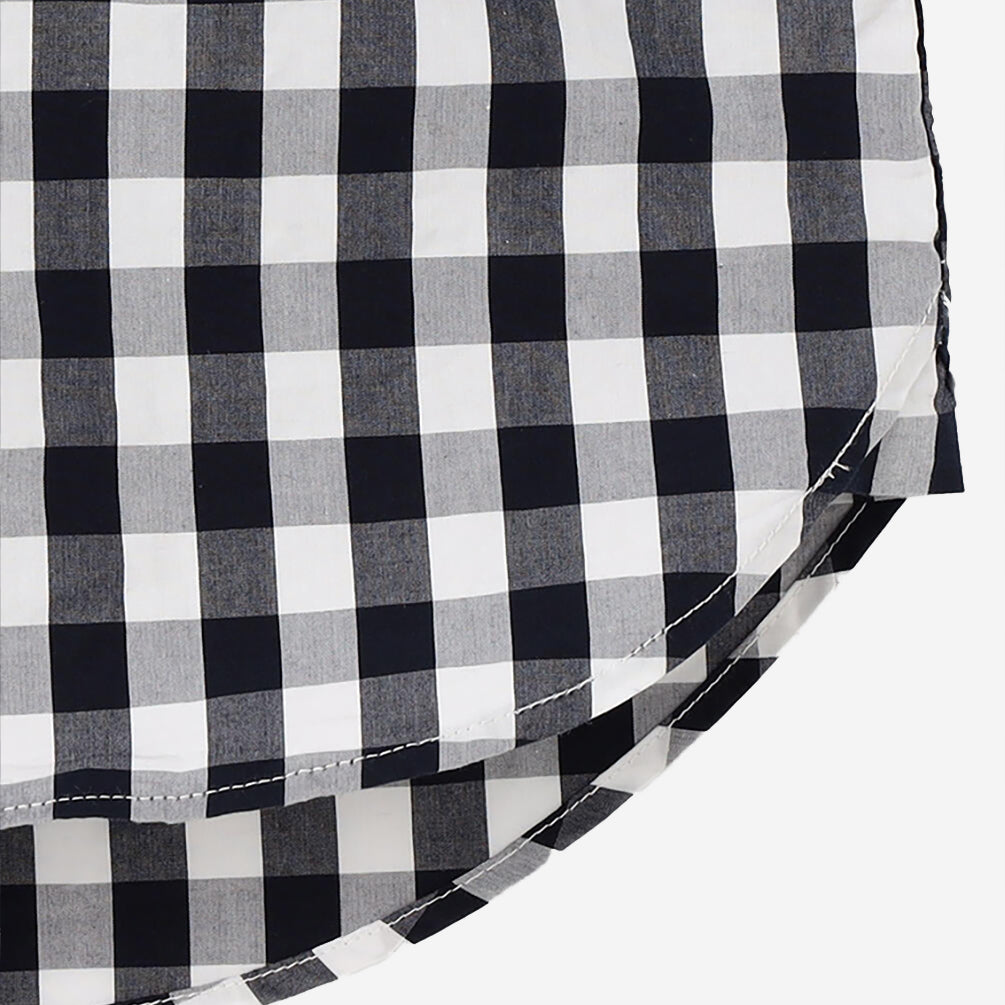 Poplin S/S Work Shirt - Navy Gingham