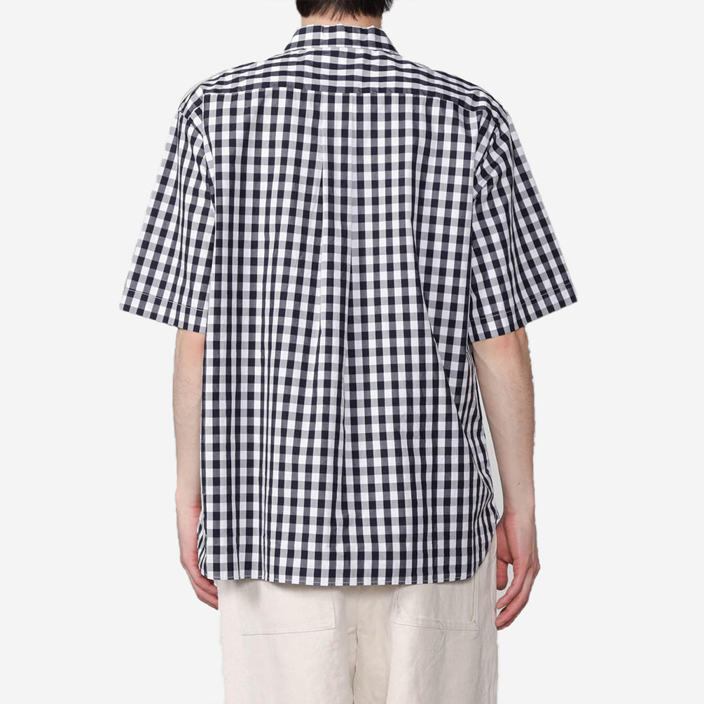 Poplin S/S Work Shirt - Navy Gingham