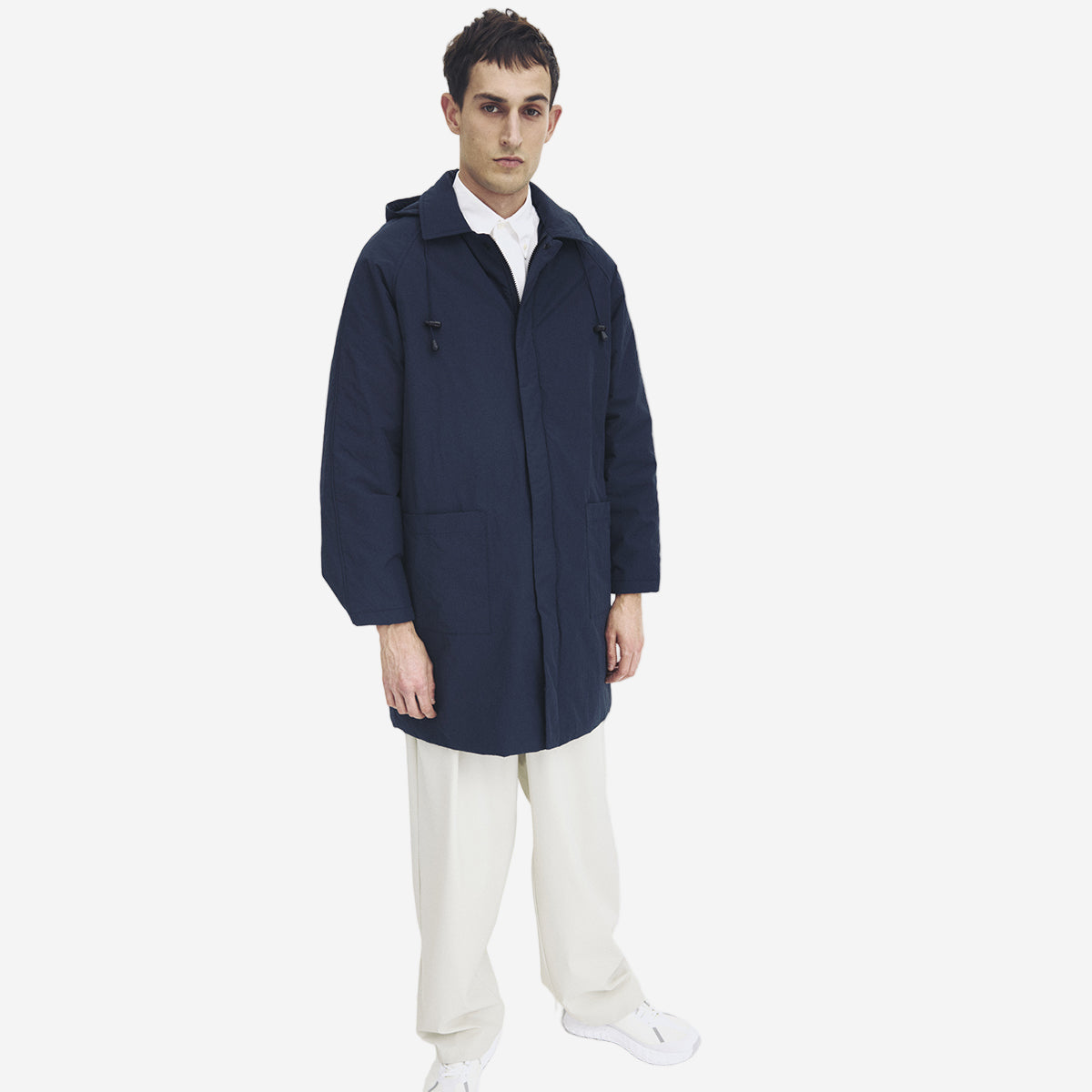 Puffed Long Coat WR - Dark Navy