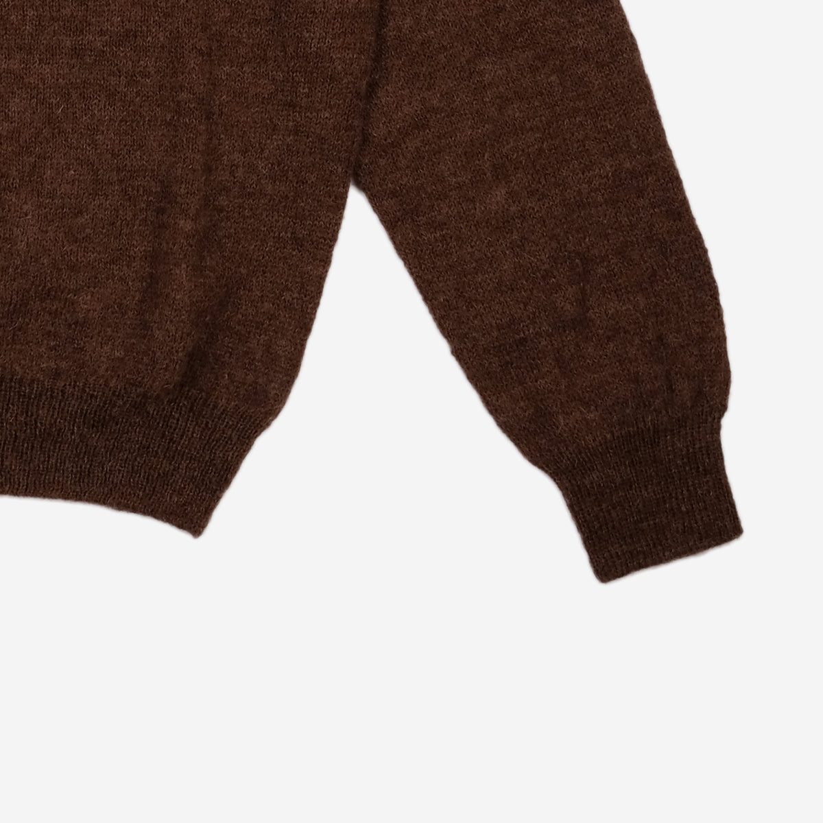 Pure Voe Shetland Wool Undyed Crew Sweater - Moorit