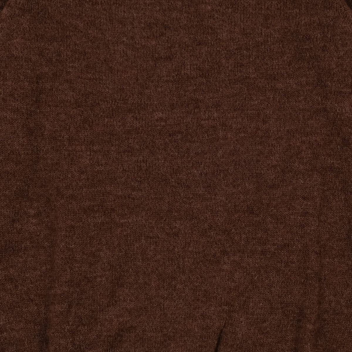 Pure Voe Shetland Wool Undyed Crew Sweater - Moorit