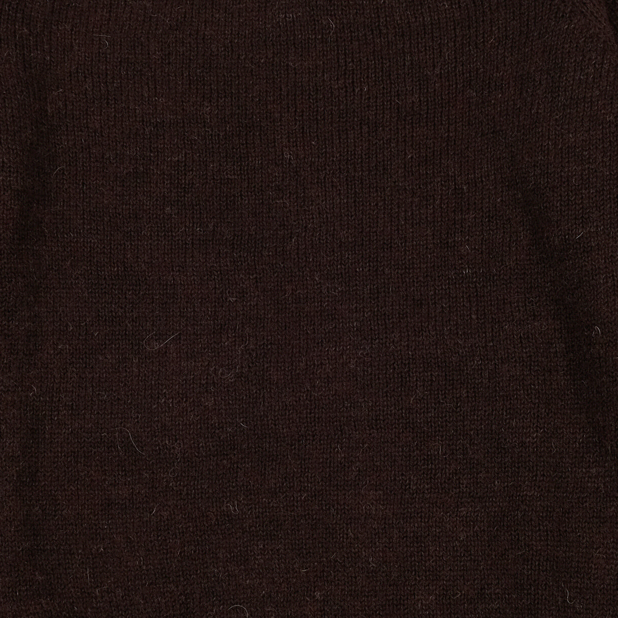 Pure Voe Shetland Wool Undyed Crew Sweater - Black (Brown)