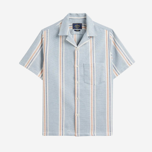 Radi Jacquard S/S Vacation Shirt - Light Blue Stripe