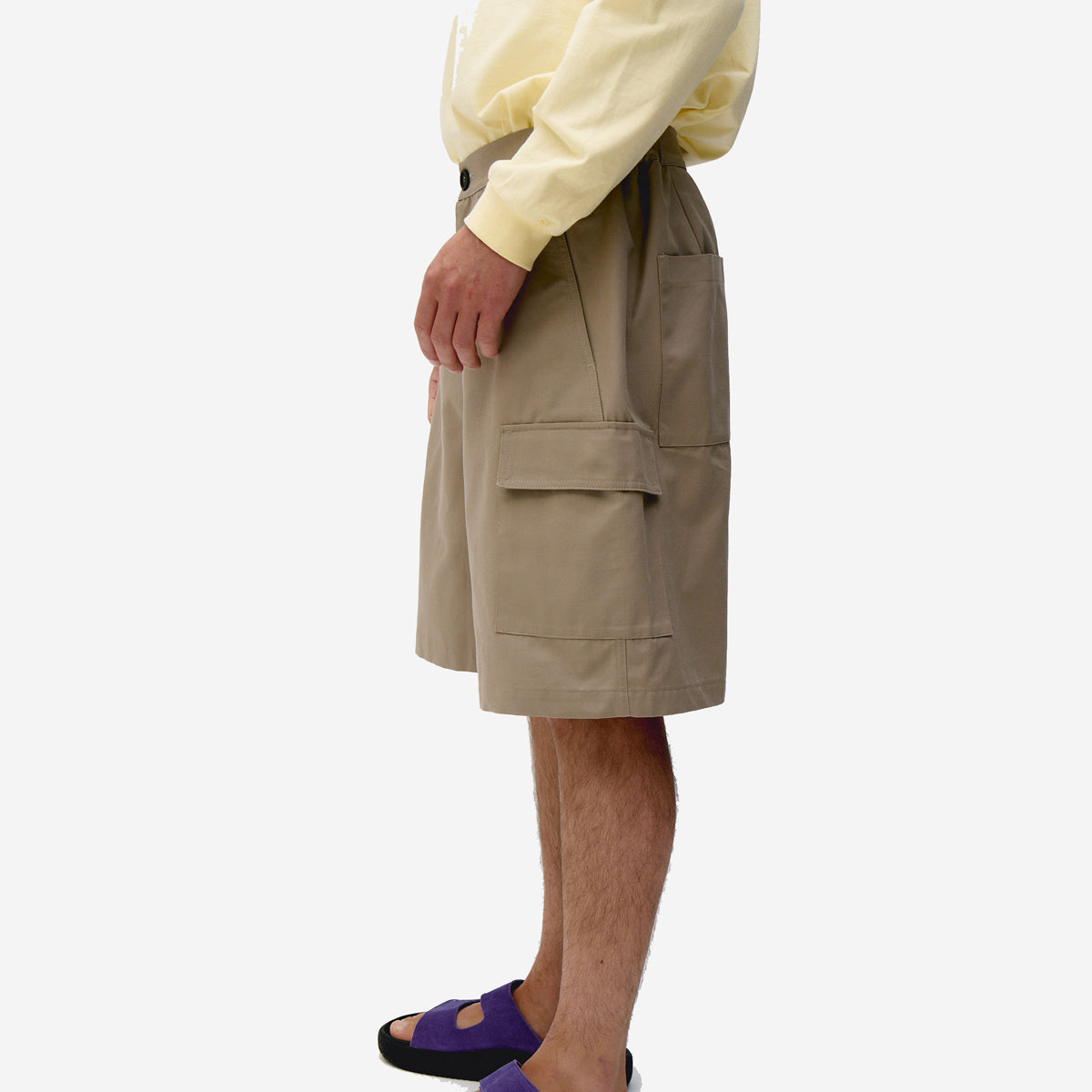 Regular Cargo Bermuda Shorts - Warm Beige